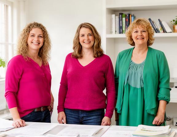 Het team van Ruiter Zorg in hun kantoor aan de Schieweg in Delft, drie adviseurs met expertise in werk, inkomen en pensioen